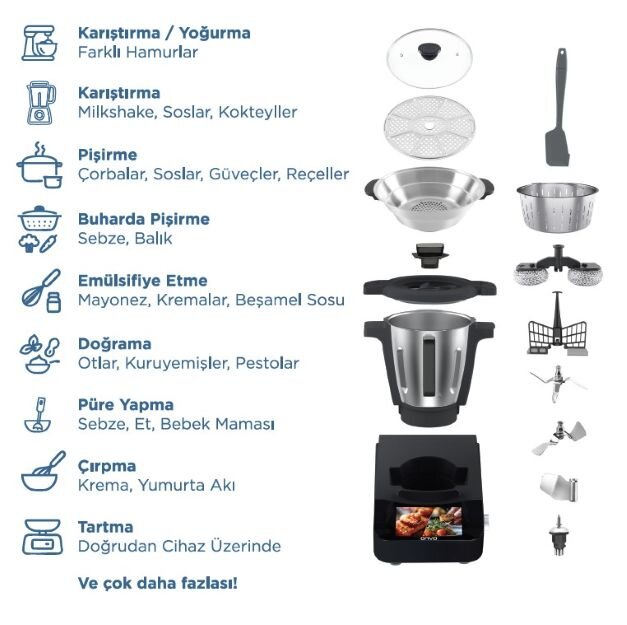 OVTC01 Thermo Cooker Çok Fonksiyonlu Akıllı Mutfak Robotu - 4